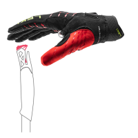 LEKI - Ultra Trail Breeze Shark Gloves - Black-Red-Neon Yellow